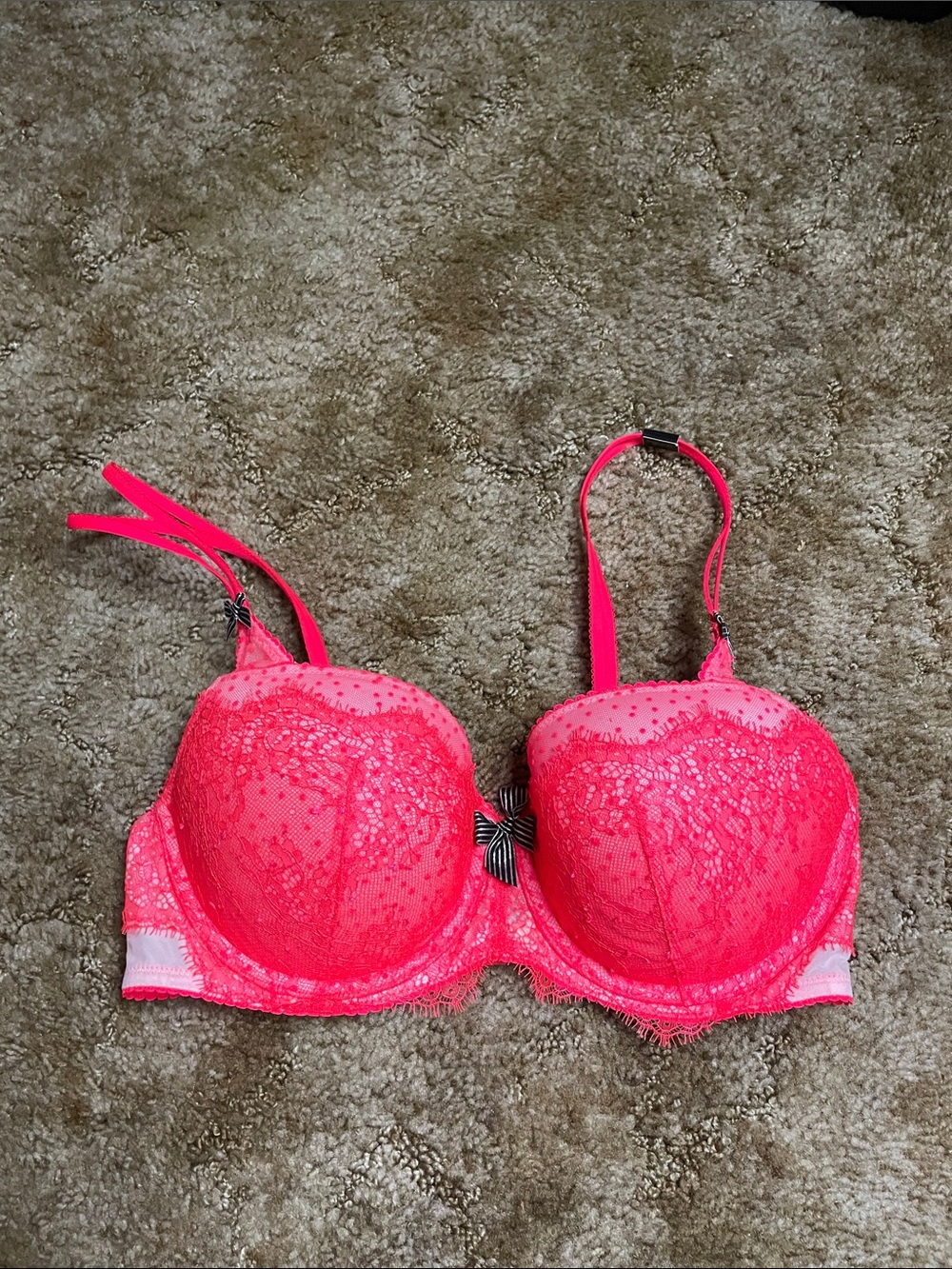 Vintage Victoria’s Secret 2013 NEW Very‎ Sexy Balconnet Pink Lace Bra Size 36D